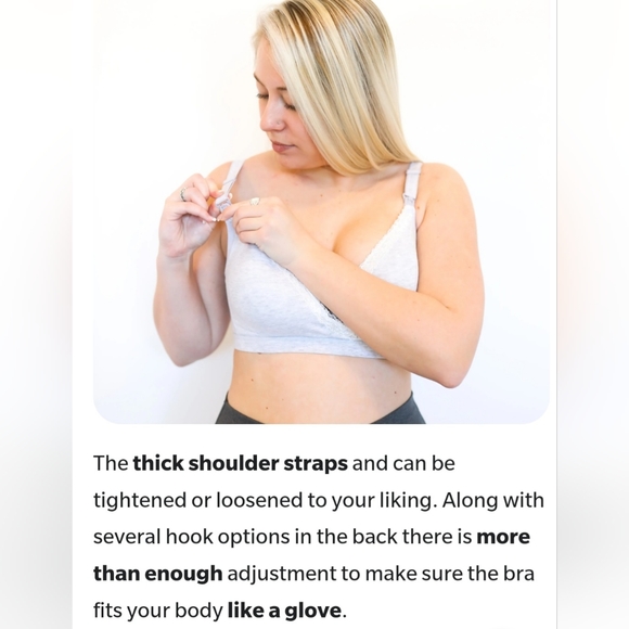 (2) Momma's Shop Comfy 2-in-1 Nursing & Maternity Bras. 1 Pink/1 Peach. XL. NWT. - Picture 5 of 15